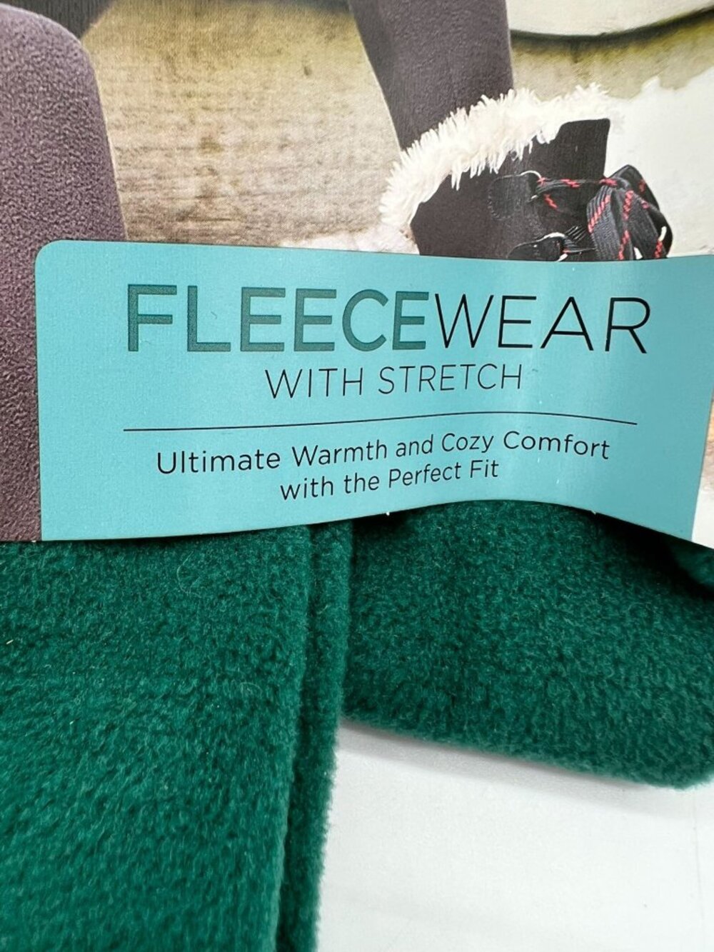 Cuddl Duds Women's Fleecewear Leggings Warm Layer Stretch Size M Dark Green - Picture 3 of 5